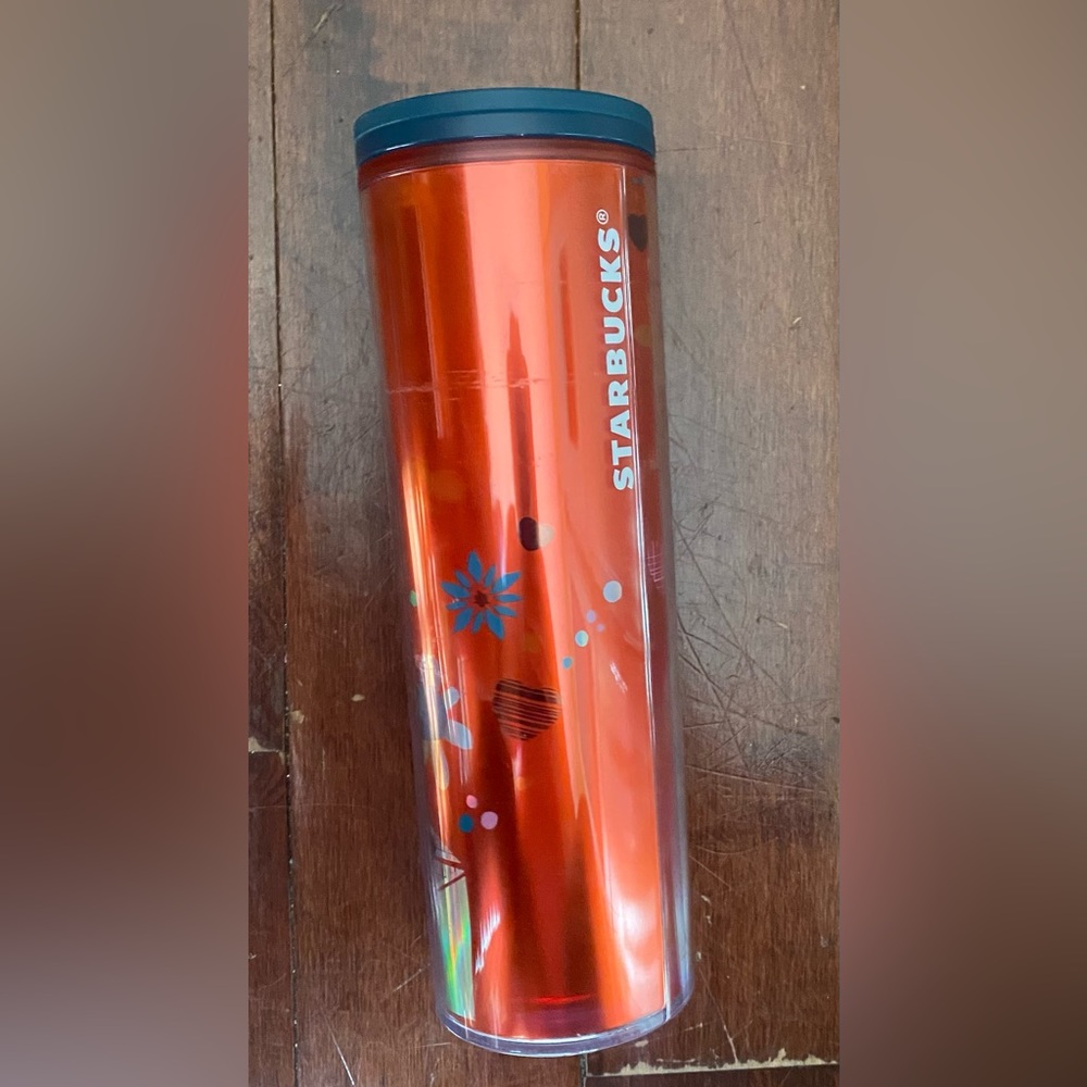 Starbucks Travel mug NWT Red floral 16oz